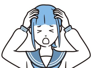 学生_女_悩む