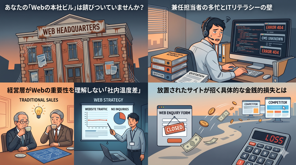 製造業のホームページから問い合わせが来ない原因の改善