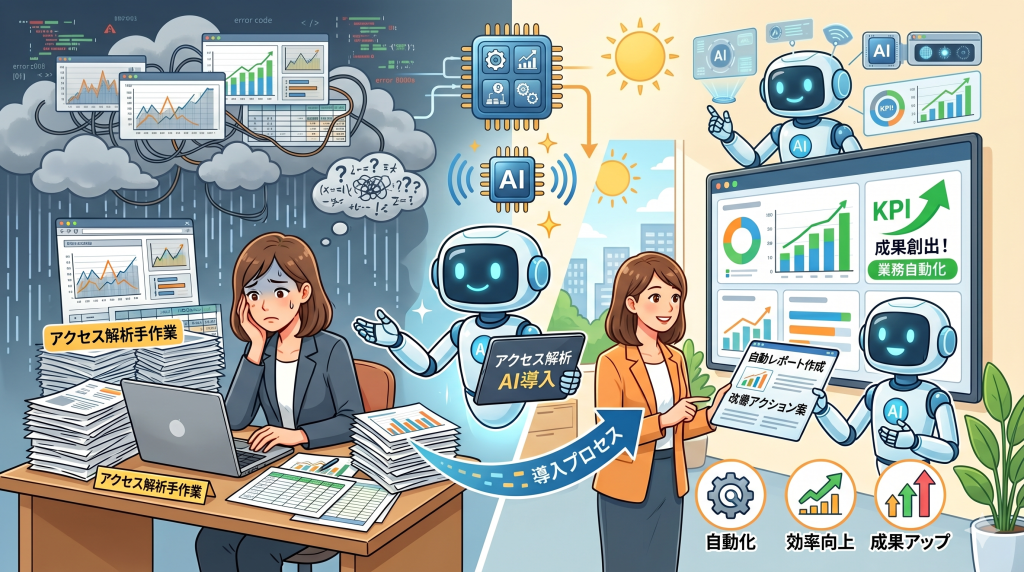 【中小企業向け】アクセス解析AIで担当者の業務を劇的に自動化！成果を出す導入ガイド